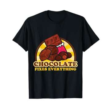 Chocolate Fixes Everything Sweets Candy Chocolate Bar T-Shirt