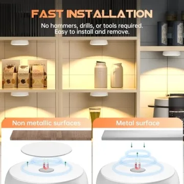 Warm LED Motion Sensor Puck Lights USB Rechargeable Dimmable