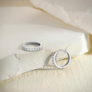 FIASASO Hypoallergenic Sterling Silver Earrings Set for Sensitive Ears