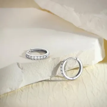 FIASASO Hypoallergenic Sterling Silver Earrings Set for Sensitive Ears