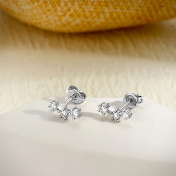 FIASASO Hypoallergenic Sterling Silver Earrings Set for Sensitive Ears