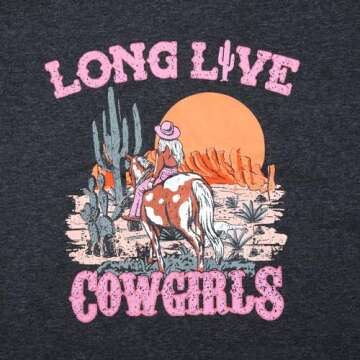 Cowgirl Western Shirts for Women Country Music Outfits Summer Vacation Short Sleeves Tops Grey