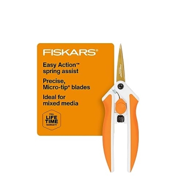 Fiskars Premier No. 5 Micro-Tip Easy Action Scissors - Precision Cutting for All Crafts