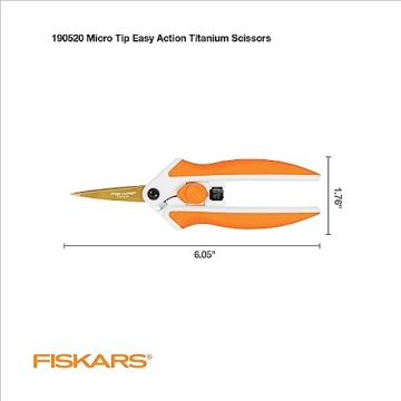 Fiskars Micro-Tip Easy Action Titanium Scissors for Crafts
