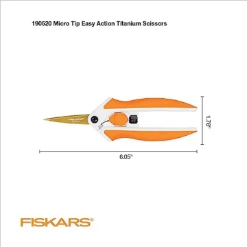 Fiskars Micro-Tip Easy Action Titanium Scissors for Crafts