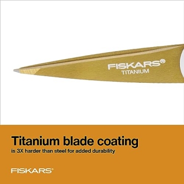 Fiskars Micro-Tip Easy Action Titanium Scissors for Crafts