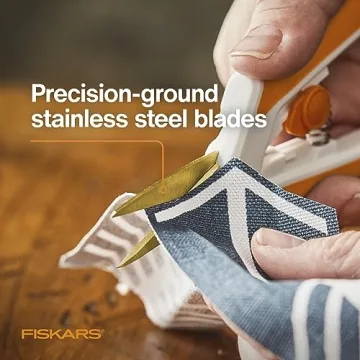 Fiskars Micro-Tip Easy Action Titanium Scissors for Crafts