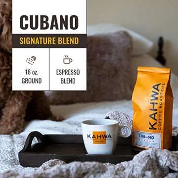 Kahwa Cuban Coffee Grounds 1 lb Dark Roast Espresso