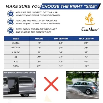 EcoNour Car Side Window Sun Shade for Family Travel