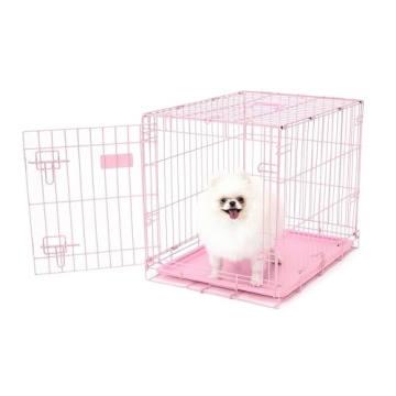 Stylish and Secure Metal Dog Crate for Small Pets