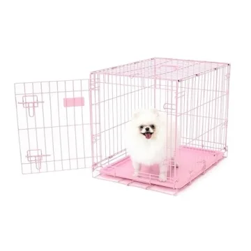 Stylish and Secure Metal Dog Crate for Small Pets