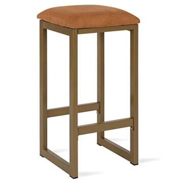 Novogratz Nora 3-Piece Pub Set with Faux Terrazzo Top, White/Brass