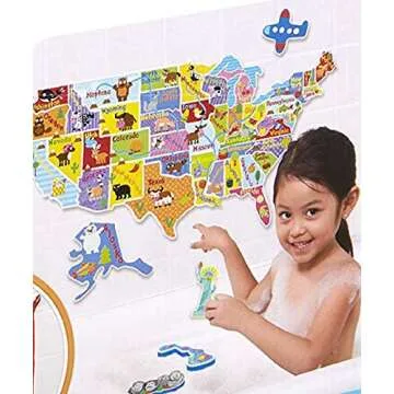 Alex Bath USA Map Puzzle - Educational Bath Fun for Kids!