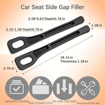 Jtonust No Drop Seat Guard - 2025 New Car Seat Gap Filler to Keep Your Car Organized