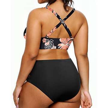 Yonique Womens Plus Size Bikini High Waisted Swimsuits for Comfort and Style