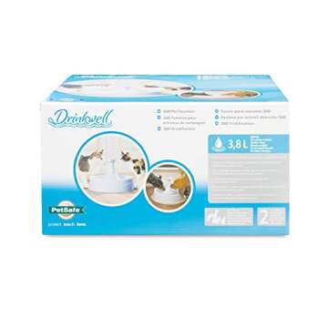 PetSafe Drinkwell 360 Multi Pet Drinking Fountain - Customizable Automatic Water Dispenser for Cats and Dogs - 128 oz Fresh, Filtered Water Capacity for Healthy Pets - Filter Included