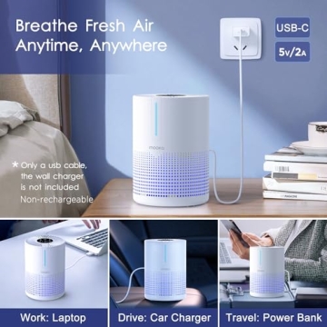 Portable MOOKA Air Purifier for Fresh Air Anywhere