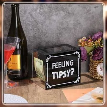DoubleFill Acrylic Tip Collection Jar Box For Bartender Bars 6 x 5 x 4 Inch Money Container Acrylic Collection Donation Raffle Cash Money Storage Container for Bars Restaurants Musicians Drive