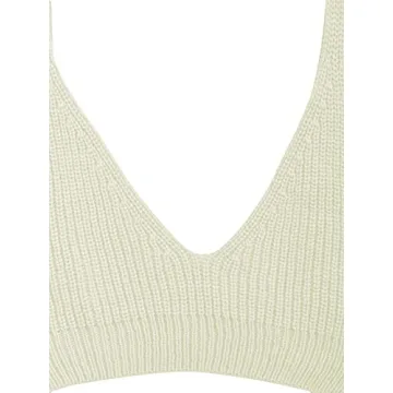 Chic SweatyRocks Women's V Neck Slim Fit Knit Crop Top