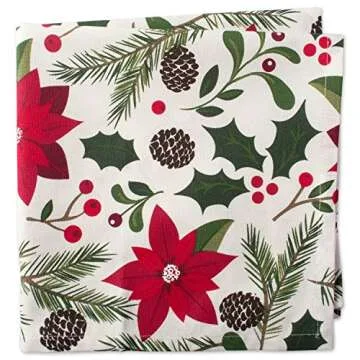 Woodland Holly Christmas Napkin Set - 6 Count