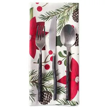 Woodland Holly Christmas Napkin Set - 6 Count