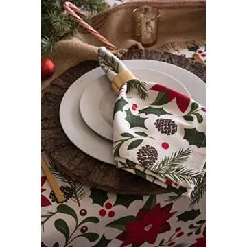 Woodland Holly Christmas Napkin Set - 6 Count