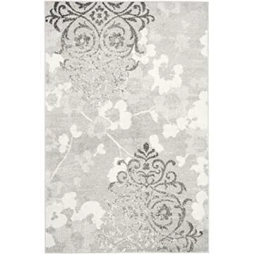 SAFAVIEH Adirondack Area Rug Silver Ivory 5'1 x 7'6