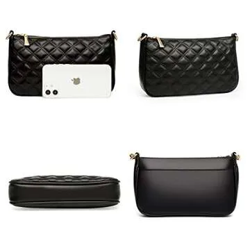 Choogee Quilted Small Crossbody Bag for Women With Coin Purse Pouch Multi Thick Strap Side Shoulder Handbag 3 in 1 Bags