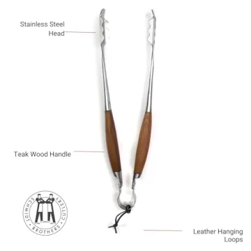 Schmidt Brothers BBQ Teak 4-Piece Set for Grilling Enthusiasts