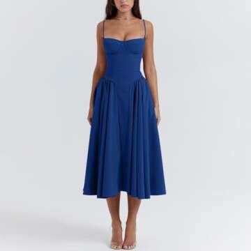 Floral Corset Dress for Women Elegant Sleeveless Sundress