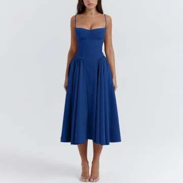 Floral Corset Dress for Women Elegant Sleeveless Sundress