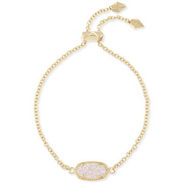 Kendra Scott Elaina Adjustable Chain Bracelet for Women, Fashion Jewelry, 14k Gold-Plated, Iridescen...