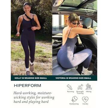 PAVOI ACTIVE Women's Workout Jumpsuit | Adjustable Straps