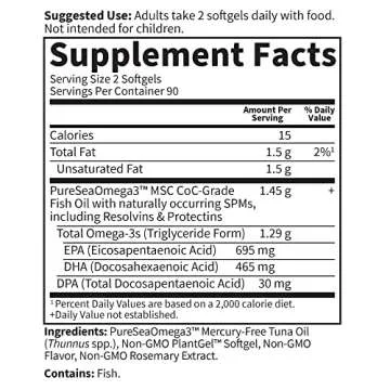 Garden of Life Dr. Formulated Advanced Omega Fish Oil - Lemon, 1,290mg EPA, DHA + DPA in Triglyceride Form, Single Source Omega 3 Supplement for Ultimate Brain & Heart Health, Non-GMO, 180 Softgels