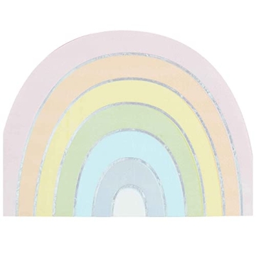 Ginger Ray Rainbow Foiled Napkins 16 Pack for Parties