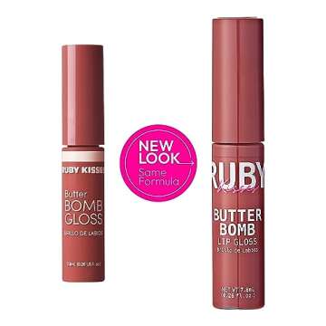 Ruby Kisses Lip Gloss Butter Bomb Gloss - Non-Sticky Vitamin E Lip Makeup