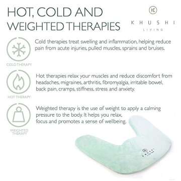 Microwavable Heating Pad for Neck and Shoulders - Soothing Aromatherapy Pillow with Relaxing Lavender - Hot or Cold Therapy Wrap for Neck and Shoulder Pain, Stress Relief, Headache & Migraine Tension