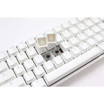 Ducky One 2 Mini Pure White - RGB LED 60% Double Shot PBT Mechanical Keyboard (Kailh Speed Pro Burgundy)