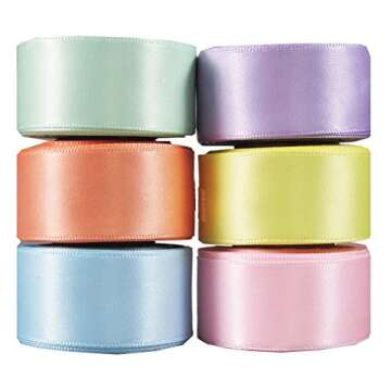 Grosgrain/Satin Ribbon Sets for Gift Package Wrapping, Hair Bow Clips & Accessories Making, Sewing, ...