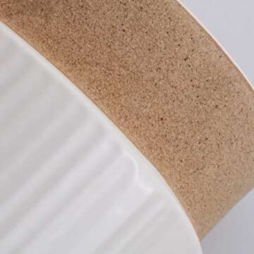 hjn White Ceramic Vase for Home Decor Flower Vase for Centerpiece White Vase for Living Room/Table/Countertop/Home Decor/Kitchen/Office-Height 8"