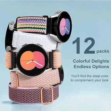 Stylish 12-Pack Stretchy Bands for Galaxy & Garmin Watches