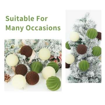 Artmag Velvet Christmas Balls 15 Pcs Shatterproof Set