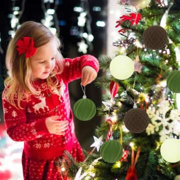 Artmag Velvet Christmas Balls 15 Pcs Shatterproof Set