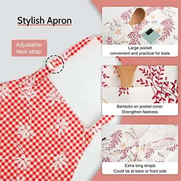 Stylish Women's Waterproof Apron for Cooking and Gardening