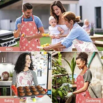 Stylish Women's Waterproof Apron for Cooking and Gardening