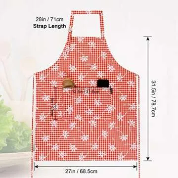 Stylish Women's Waterproof Apron for Cooking and Gardening