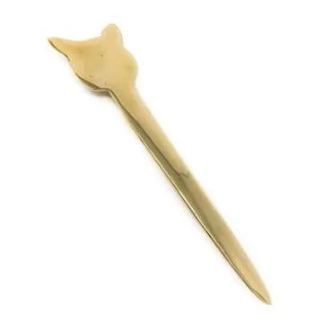Madison Bay Company Polished Brass Fox Letter Opener, 6 Inches Long