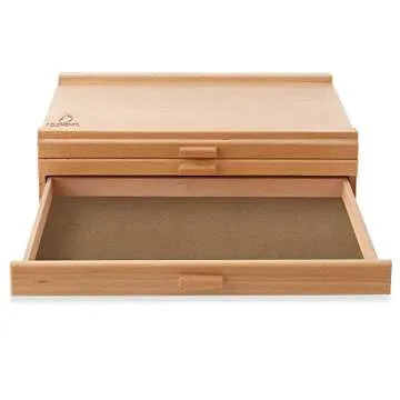 Top Quality 7 Elements Wooden Artist Storage Supply Box