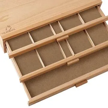 Top Quality 7 Elements Wooden Artist Storage Supply Box
