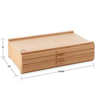 Top Quality 7 Elements Wooden Artist Storage Supply Box